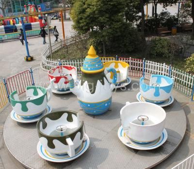 High-Quality Fiberglass Rotating Coffee Cup Rides for Kids
