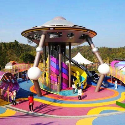 Outdoor Stainless Steel Slide UFO Shaped Park Children&prime;s Playground Equipment