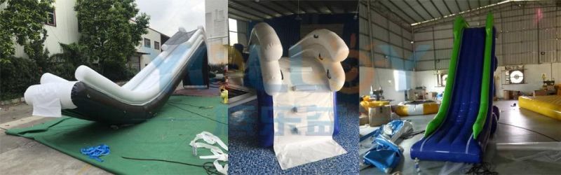 Inflatable Boat Dock Slide in Water