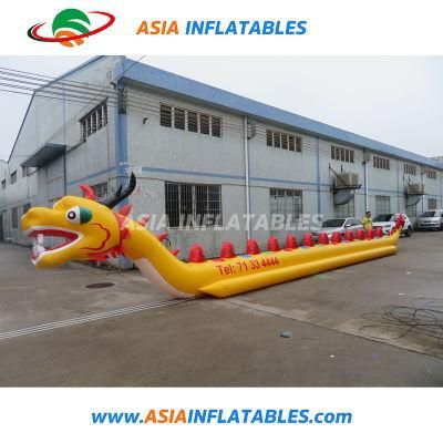 Customized Inflatable Water Games Dragon Boat, Flying Banana Boat Towables for 10 People