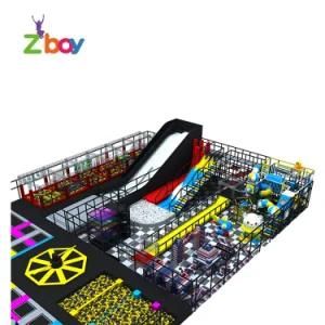 Factory Supply Commercial Eco-Friendly Plastic Kids Indoor Soft Playground Equipment with Trampoline