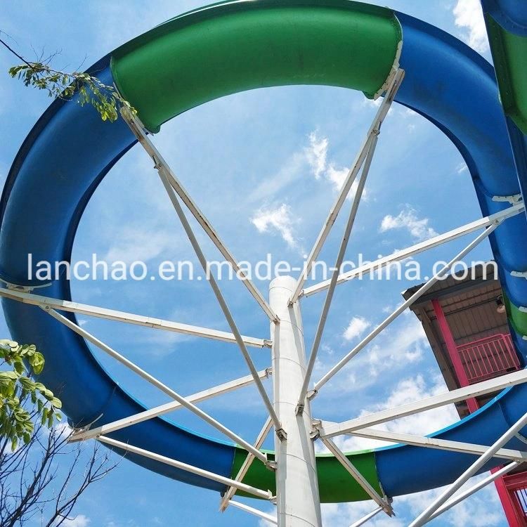 Bright Open Spiral Body Slide for Attraction Water Park