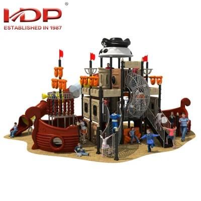 Fashion Style Pirate Ship Large Children Outdoor Playground Slide Equipment for Sale ASTM/TUV/GS/ISO9001 Plastic Slides