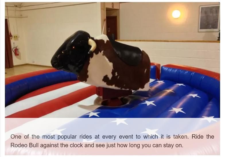Crazy Sport Game Inflatable Mechanical Rodeo Bull for Park/Carnival/Commercial