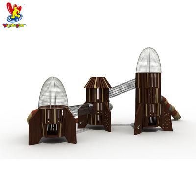 Space Station Model Outdoor Kids Combine Slide Playground Equipment