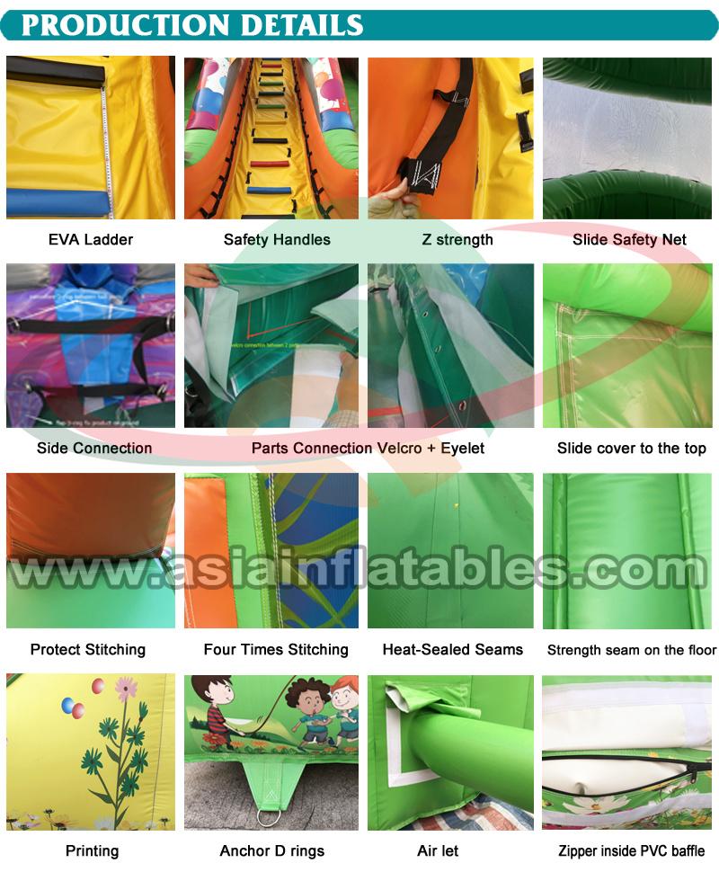 PVC Tarpaulin Inflatable Amusement Park with Slide, Inflatable Land Water Park on Land