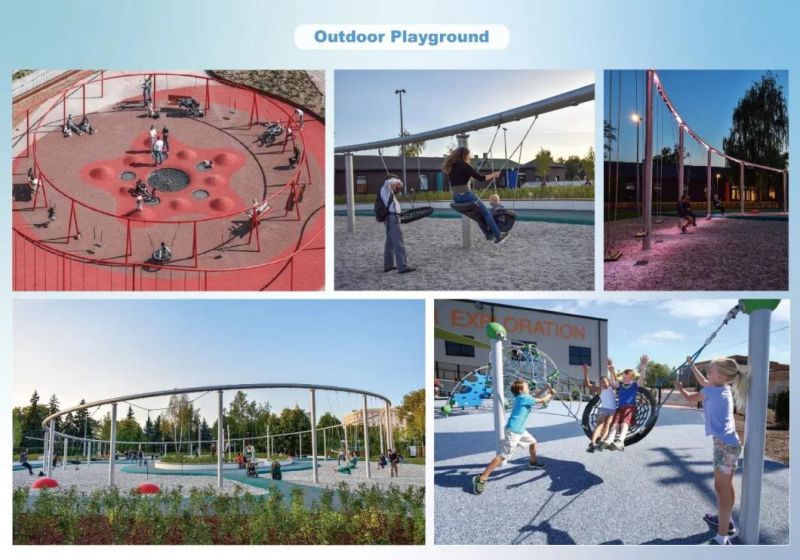 Good Quality Park Playgrounds Kids Plastic Play Steel Garden Outdoor Double Seat Swing Child Swing