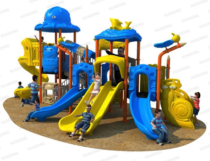 Animal Paradise Series Hot Sale Children Slide Plastic Playground Outdoor Equipment