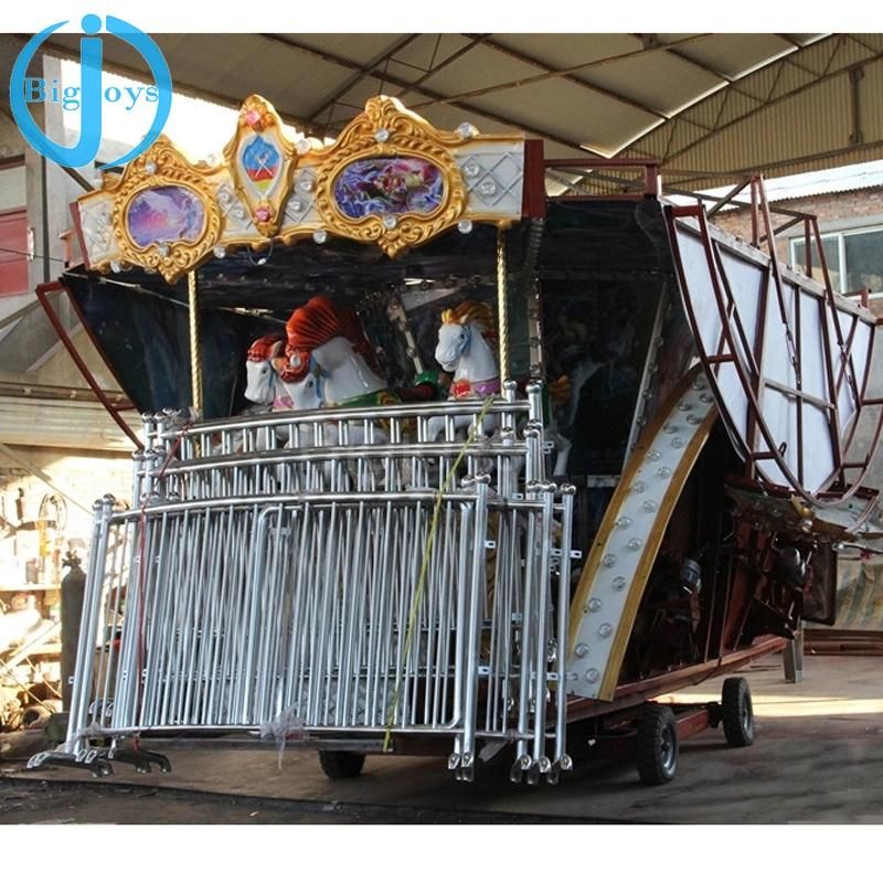 Cheap Amusement Park Mobile Trailer 16/24 Seats Carousel Ride (BJ-KR900)