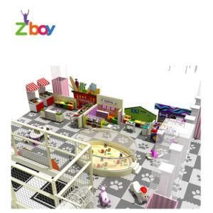 Large Kids Indoor Amusement Park with Trampoline, Custom Design Cartoon Theme Children Indoor Park with Trampoline