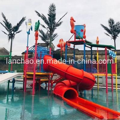 Kids Park Outdoor Playground with Fiberglass Water Slides