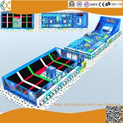 Indoor Soft Playground with Large Trampoline