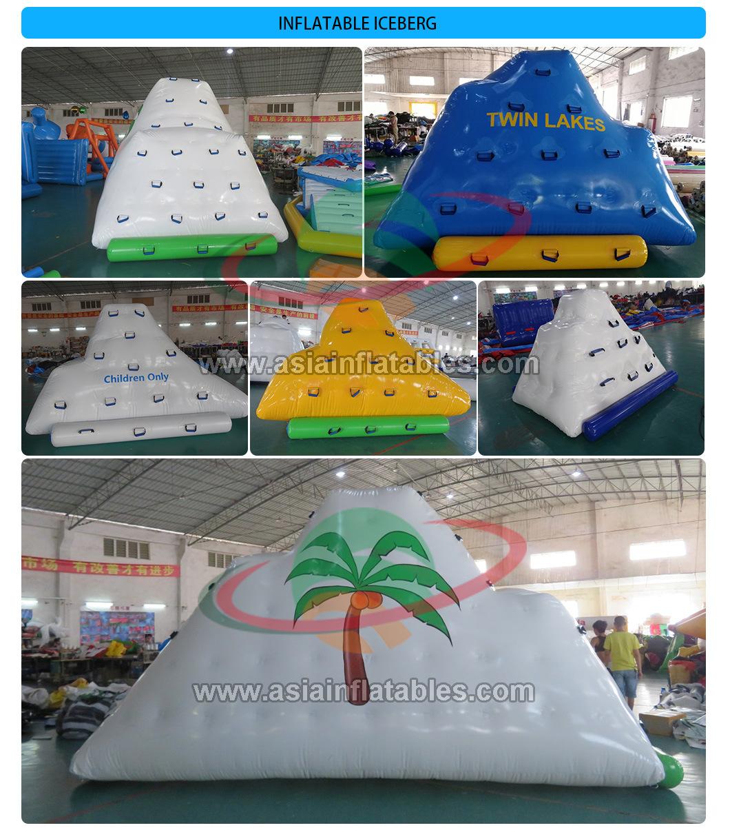 0.9mm PVC Tarpaulin Inflatable Challenge Iceberg Inflatable Ice Mountain for Sale