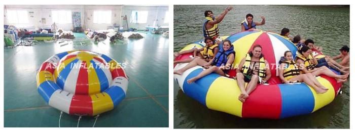 Inflatable Spinning UFO Disco Boat Towable Tube for Water Games