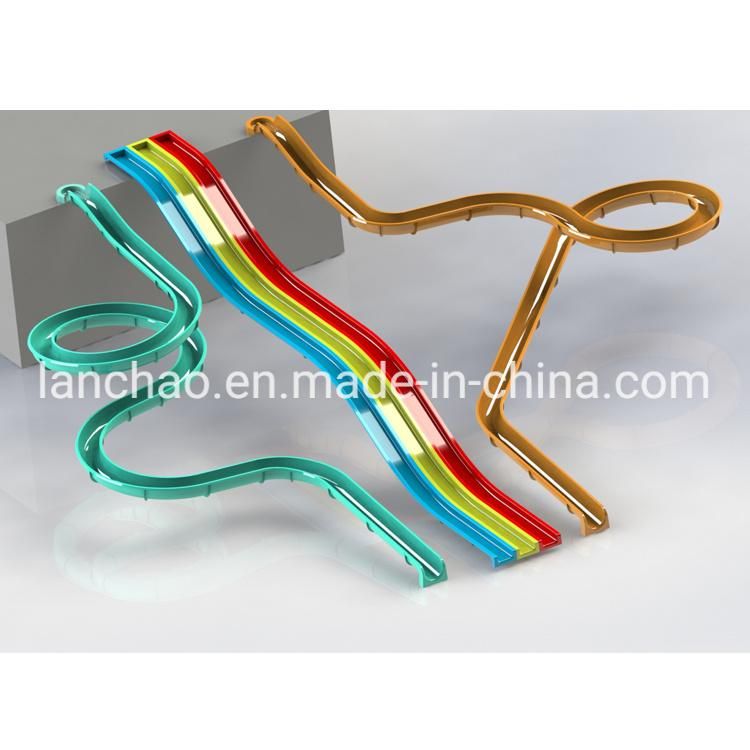 Fiberglass Outdoor Spiral Slide and Rainbow Slides Swimming Pool Slide