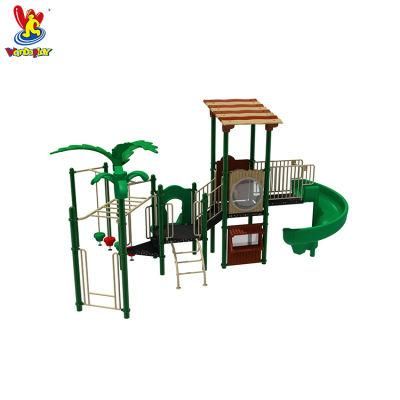 Wandeplay Middle Size Amusement Park Rides Children Playsets Outdoor Playground Equipment with Plum Pile