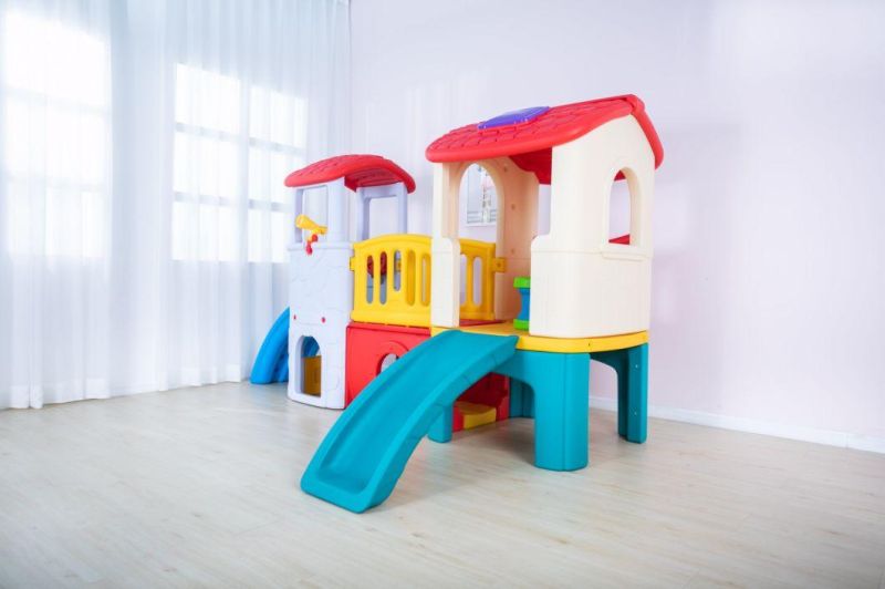 Kids Indoor Playhouse with Slide Children′ S Play Equipment Indoor Playground