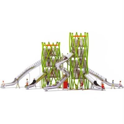 Outdoor Park Scenic Children&prime;s Playground Equipment Stainless Steel Slide 23G