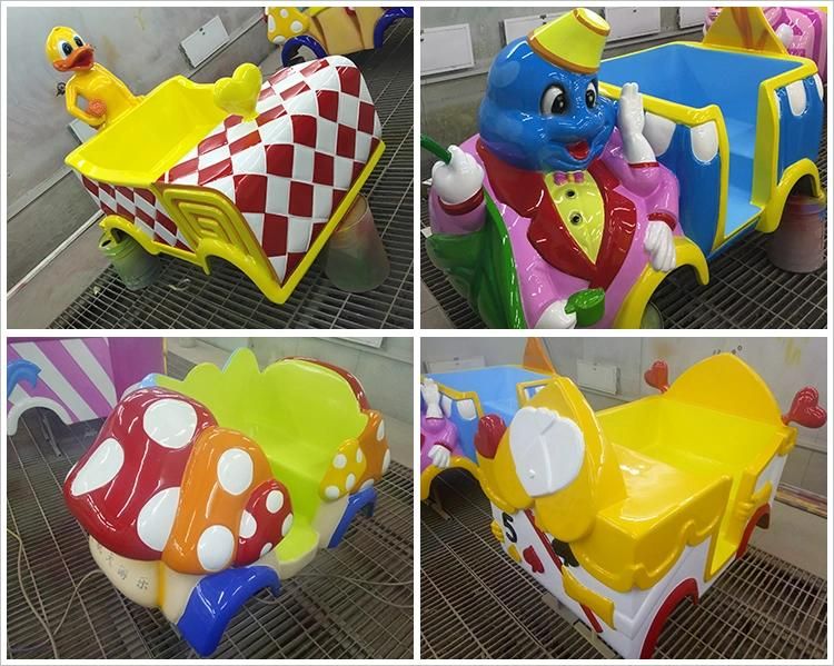 Theme Amusement Park Convoy Car Kiddie Kids Mini Roller Coaster Shuttle Rides Climbing Car