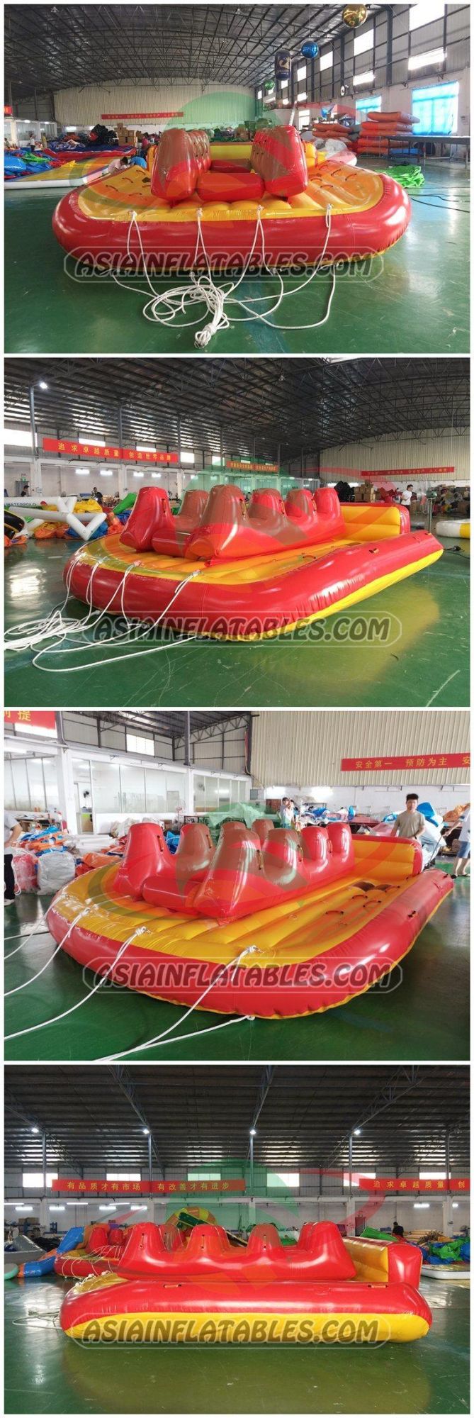 Water Play Equipment Entertainments Towable Water Ski Tube Double Line Inflatable Dragon Boat Tow