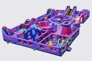 30X37m Kids N Adults Giant Inflatable Theme Park with Pop Obstacle Playground