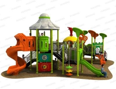 Kids Outdoor Playground with Double Slides