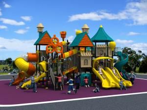 Plastic Material and Outdoor Playground Type Kids Play Equipment Slides (HD15A-116A)