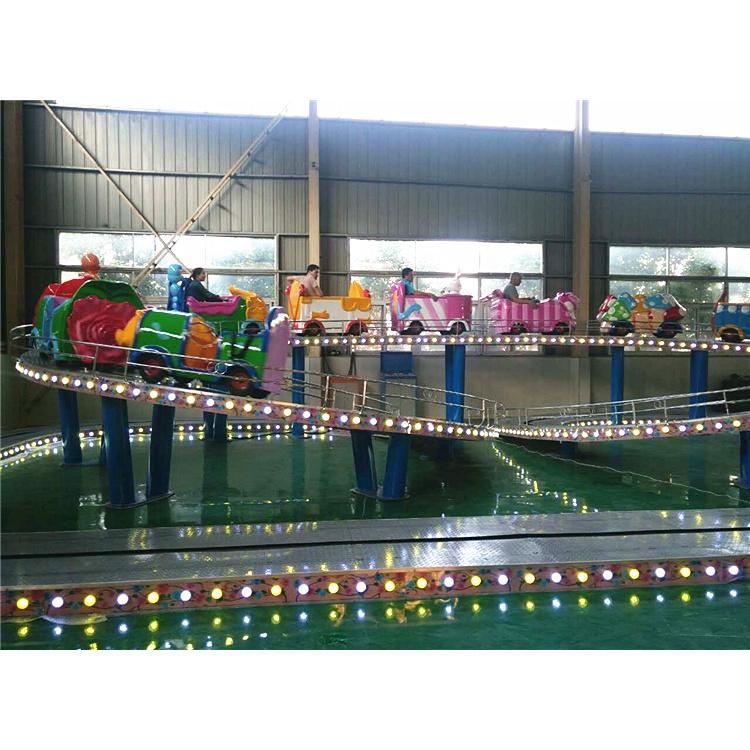 Colorful Kids Amusement Park Rides Electric Climbing Train Mini Convoy Car
