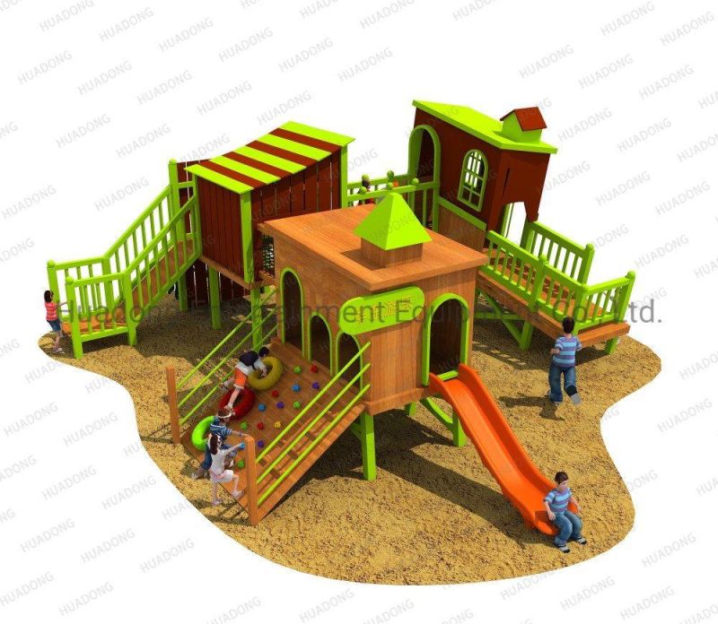 New Mould Exercise Outdoor/Indoor Playground Slide Equipment Amusement Park Wooden Series