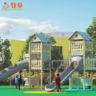 2018 Funny Customized Size Kids Adventure Slide Outdoor Playground