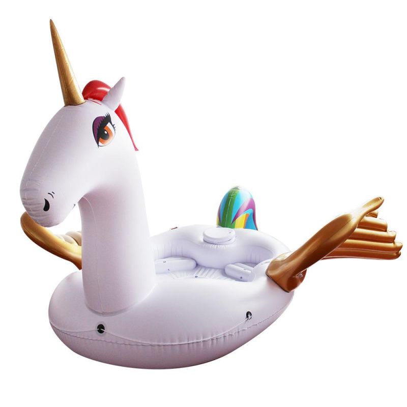 Summer Water Play Equipment PVC Unicorn Pool Float 6 Person Inflatable Boats for Sale