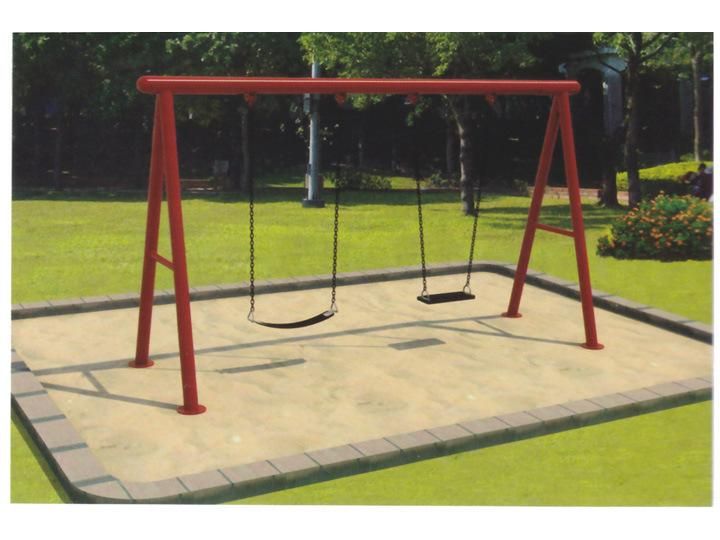 Outdoor Metal Swing with Climbing Wall