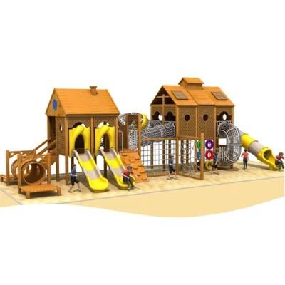 Customized Park Wooden Slide Climbing Outdoor Kids Playground Equipment Ym78