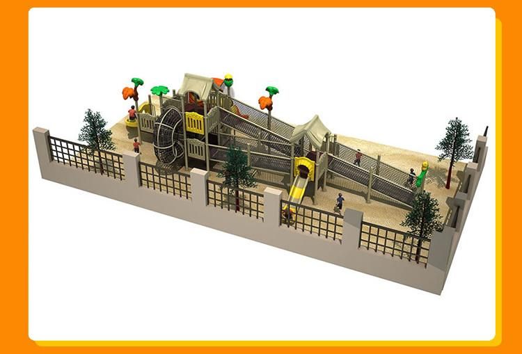 Large Amusement Park Plastic Outdoor Rope Climbing Slide Structure Playground for Kids
