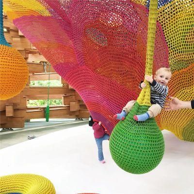 Attractive Kids Indoor Playground Equipment Rope Nets Crocheted Rainbow Climbing Net for Kids