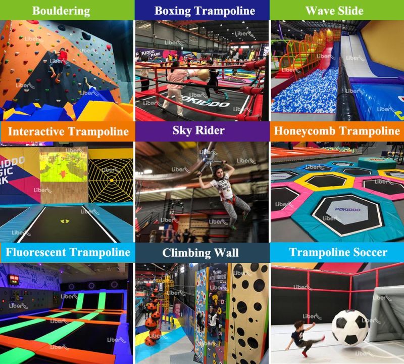 with Climbing Wall Indoor Playground Trampoline Park for Sale