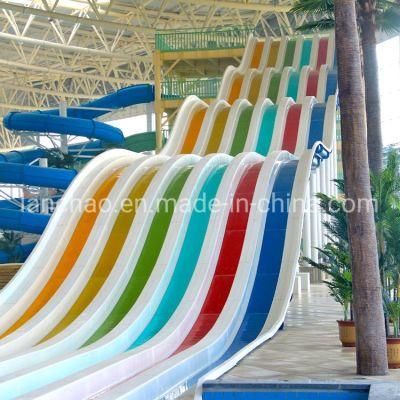 Fiberglass Rainbow High Speed Racing Water Slide for Aqua Park