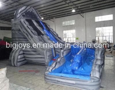 Huge Gray Marble Double Slide Inflatable Water Slide for Adult