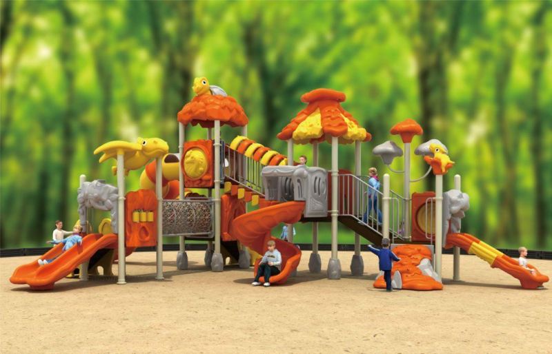 Cuty Animal Outside Playground Equipment with Slides