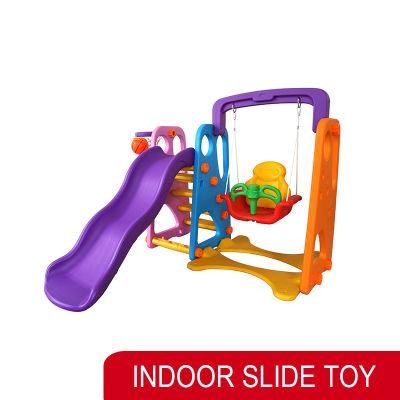Indoor Playground Baby Slide Plastic Playsets with Swing