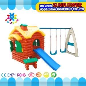 Forest House Swing Combination Play House Kids Plastic Playhouse Indoor Playground Equipment (XYH-0139)