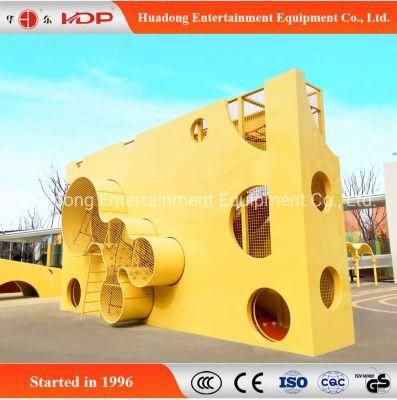 Adventure Climbing Steel Frame Holla Wall Playground Equipment for Children Adventurous with Slide