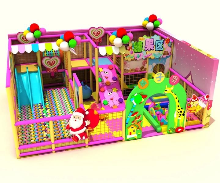 Children Indoor Playground Structure Park with Trampoline and Ball Pool