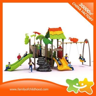 Nature Theme Kids Playground Toys Amusement Park Equipment Slides with Swings