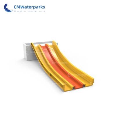 High Quality Triple Lanes Rain Bow Water Kids Slides for Commercial Amusement Park