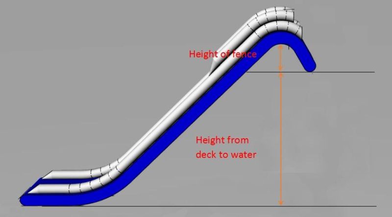 Inflatable Dock Slide Water Slide for Yacht