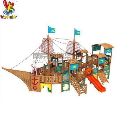 Amusement Park Slide Playground Equipment Sale Playground Wood Corsair Boat