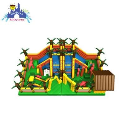 Inflatable Durable Slide Lilytoys Amazing Jungle Inflatable Playground Equipment