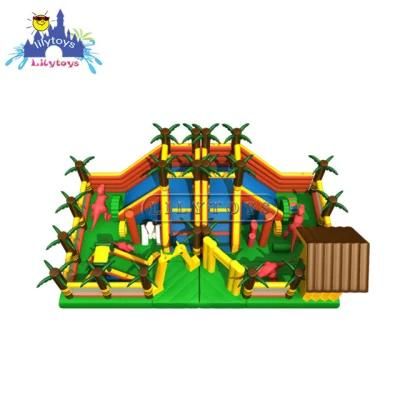Inflatable Durable Slide Lilytoys Amazing Jungle Inflatable Playground Equipment