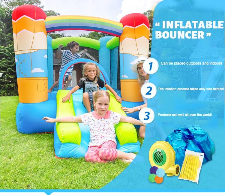 Fashion Kids Play Inflatable Castle Slide Boucer